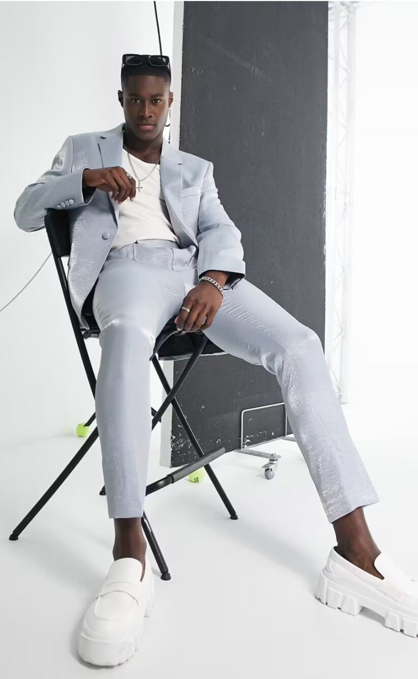 BRAND NEW***- ASOS Men's Dress Pants- Iridescent Blue 34waist/32inseam